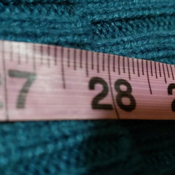 Joe Fresh| NWT Blue Long Sleeve Turtleneck Sweater With Side Slits Acrylic - Picture 5 of 13